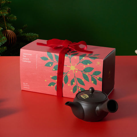 Japanese tea advent calendar 2026 gift box with a kyusu teapot