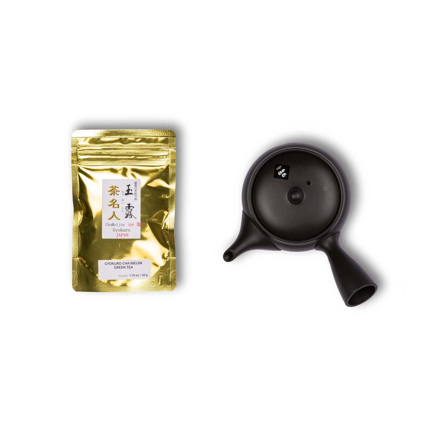 Gyokuro Cha Meijin with Black Kyusu Teapot